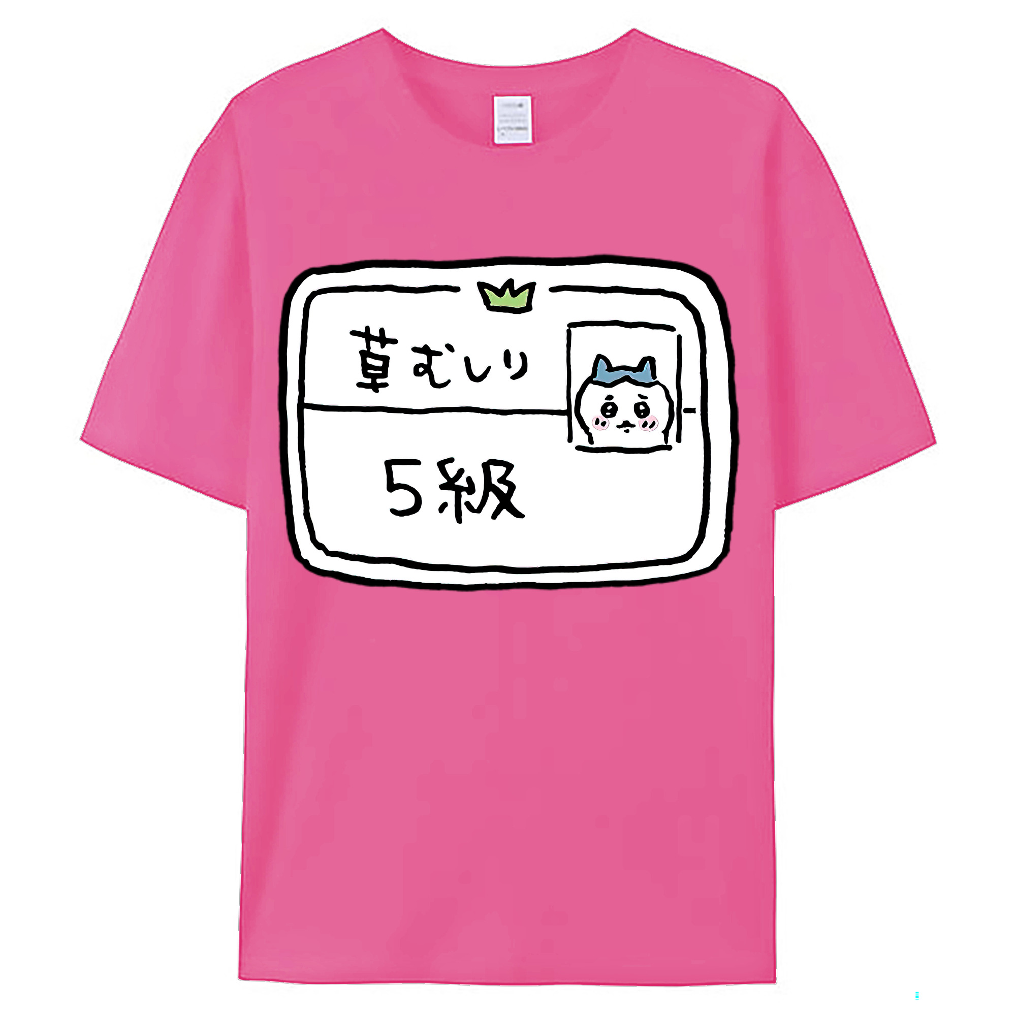 （画像用） ちいかわ ハチワレ Chii-kawa hachiware レディースカジュアルプリントTシャツ（綿100％）